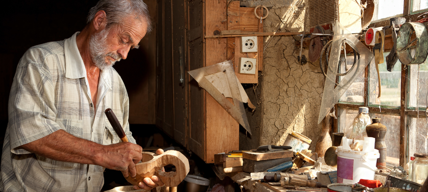 Man doing woodwork