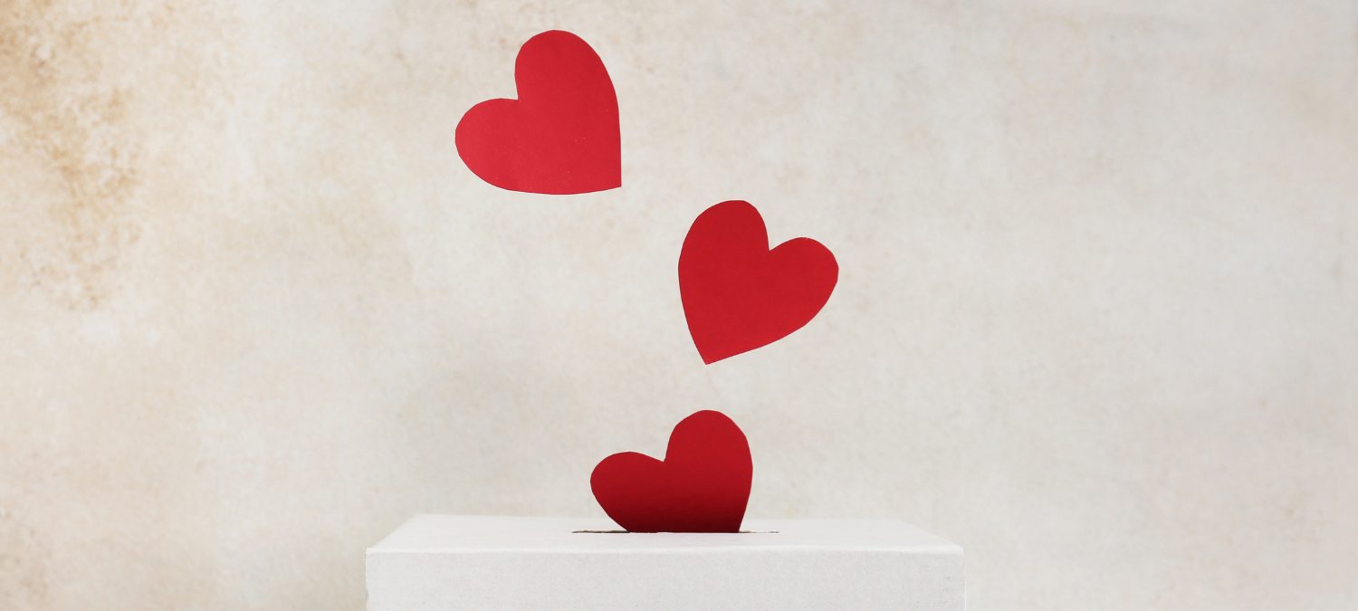 hearts into money box