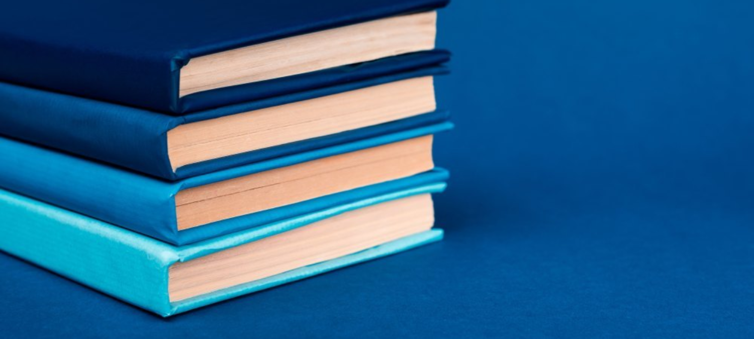 books in blue